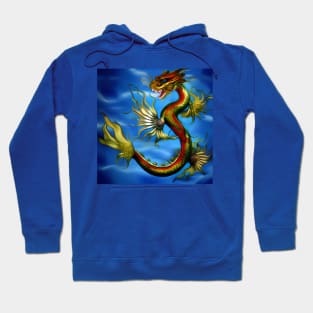 Aquatic Chinese Fish Dragon Hoodie